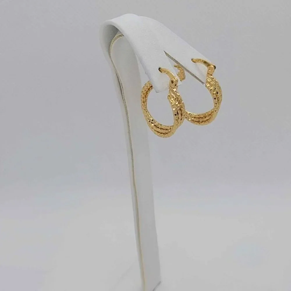 Brand New Brazilian 18k Gold Filled Earrings
